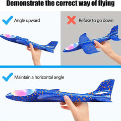 2 Pack Large Foam Airplane Toys - Outdoor Flying Glider for Kids