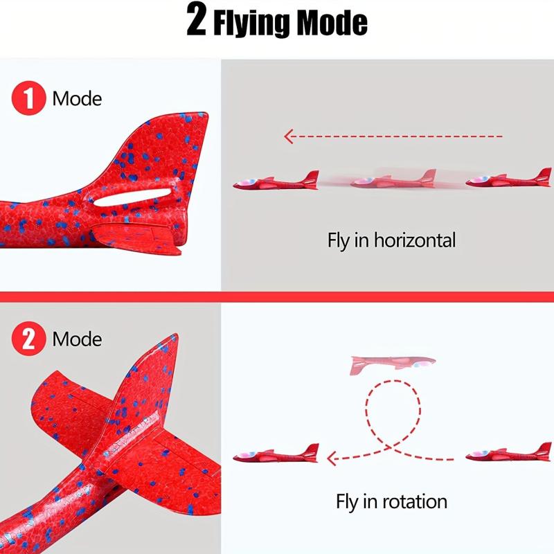 2 Pack Large Foam Airplane Toys - Outdoor Flying Glider for Kids