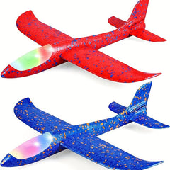 2 Pack Large Foam Airplane Toys - Outdoor Flying Glider for Kids