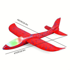 2 Pack Large Foam Airplane Toys - Outdoor Flying Glider for Kids