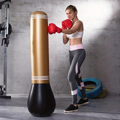 Yellow Inflatable Boxing Column Fitness Bag Kids Toy