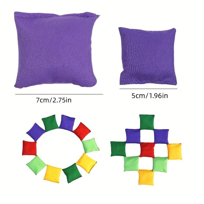 10pcs Canvas Sandbag Bean Bag Colorful Throwing Game Toy Weight for Children