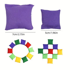 10pcs Canvas Sandbag Bean Bag Colorful Throwing Game Toy Weight for Children