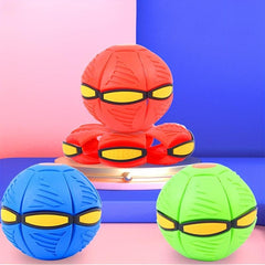 Kids Luminous Bouncing Ball Magic Flying Saucer Deformation Ball