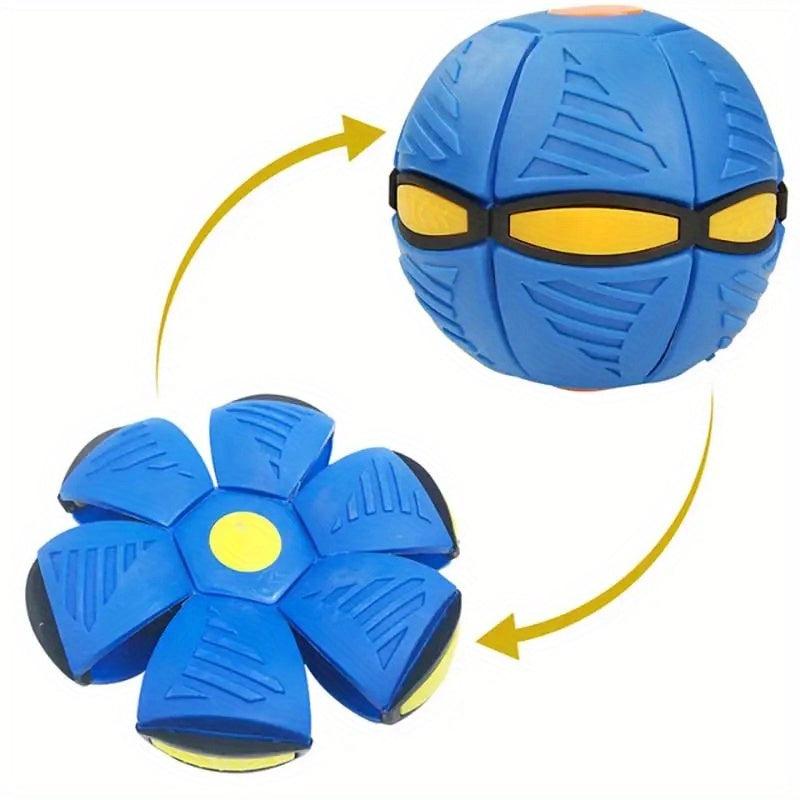 Kids Luminous Bouncing Ball Magic Flying Saucer Deformation Ball