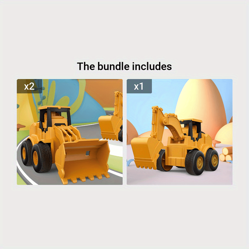 Friction Power Excavator Loader Trucks & Sandbox Toys