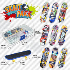 Mini Finger Skateboard Puzzle Toy Gift with Storage Box