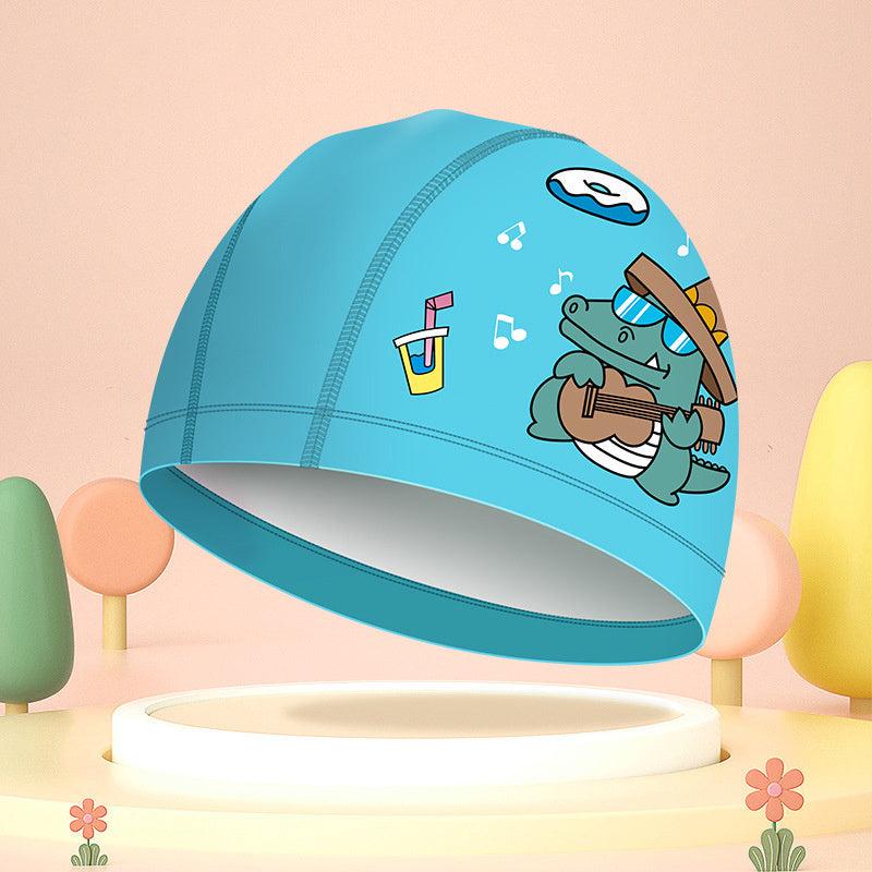 Kids Swimming Cap Cartoon Pattern Waterproof Ear Protection