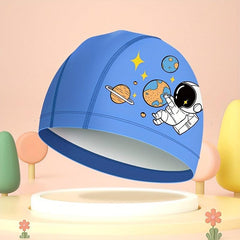 Kids Swimming Cap Cartoon Pattern Waterproof Ear Protection