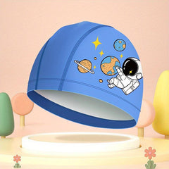 Kids Swimming Cap Cartoon Pattern Waterproof Ear Protection