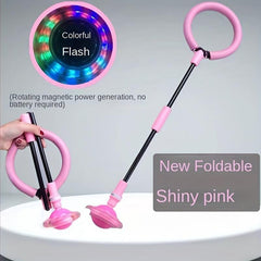Kids Single Foot Jump Ball, Foldable Sports Fitness Flash Ball