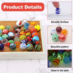 10pcs Glass Marbles for Marble Games & Home Decoration