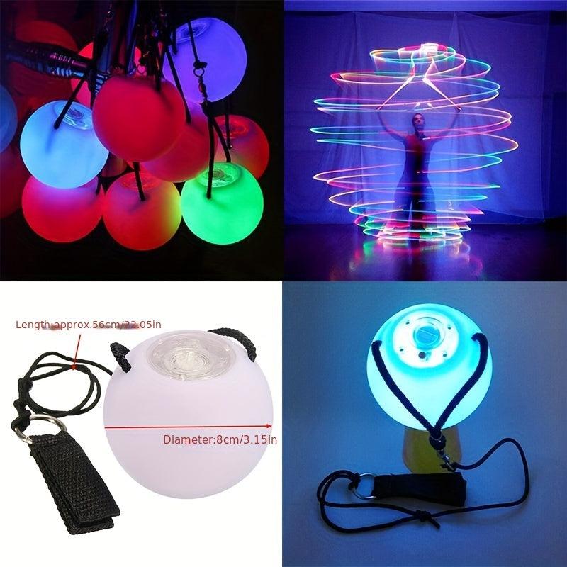 LED Hand Cranked Swing Ball, Colorful Belly Dance Ball