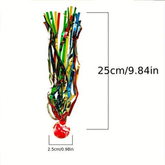 6pcs Ribbon Bouncy Balls Parent child Interactive Party Random Colors