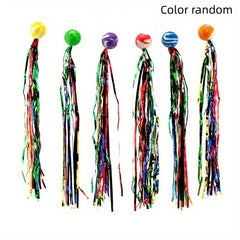 6pcs Ribbon Bouncy Balls Parent child Interactive Party Random Colors
