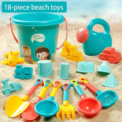 18pcs Beach Toy Set Baby Outdoor Tool Sand Bucket Digging Sand Bucket