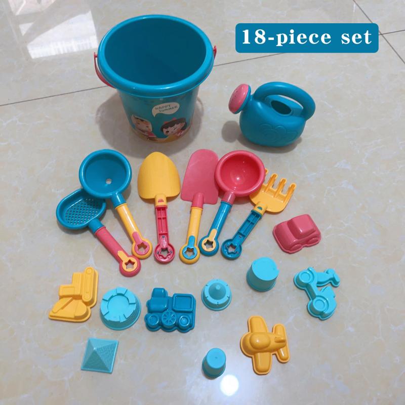 18pcs Beach Toy Set Baby Outdoor Tool Sand Bucket Digging Sand Bucket