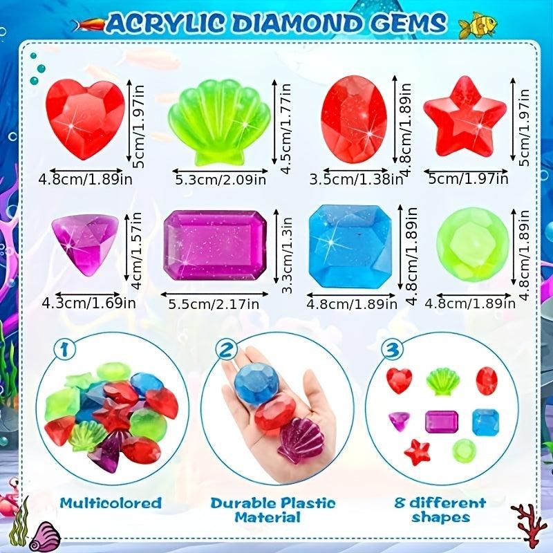 Colorful Diving Gem Pool Toys for Outdoor Summer Fun