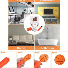 4pcs Mini Basketball Hoop Set Indoor Office Toy