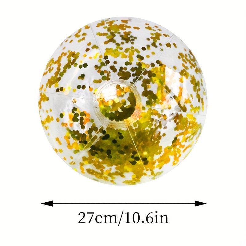 Glitter Ball Water Play Toy Inflatable Sequins Beach Ball