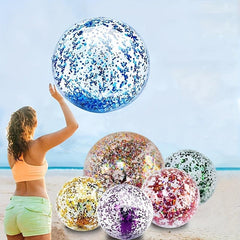 Glitter Ball Water Play Toy Inflatable Sequins Beach Ball