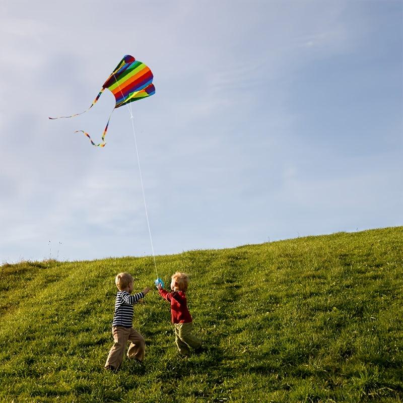 Rainbow Small Pocket Kite Colorful Children's Kite 30m Line