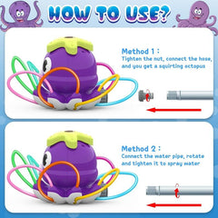 Octopus Water Spray Toy 8 Wiggle Tubes for Kids & Toddlers