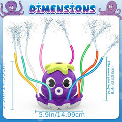 Octopus Water Spray Toy 8 Wiggle Tubes for Kids & Toddlers