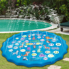 Alphabet Water Spray Pad for Kids - Inflatable Sprinkler Pool