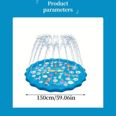 Alphabet Water Spray Pad for Kids - Inflatable Sprinkler Pool