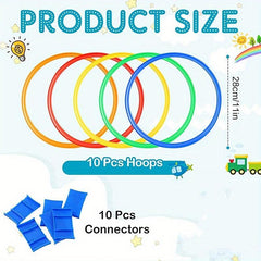 10pcs Sensory Training Agility Rings Set - Indoor & Outdoor Sports Equipment