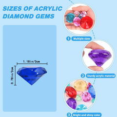 Acrylic Large Diamond Pool Gemstone Kids Swimming Toy DIY Gemstone