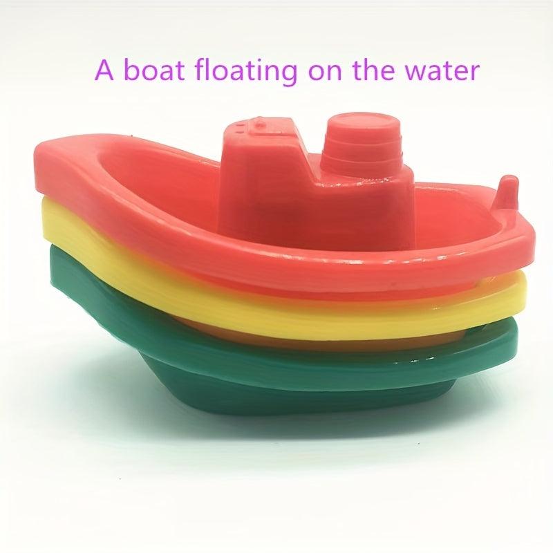 4pcs Little Boats Train Baby Toddler Bath Toy Beach Swimming Pool Water Boats