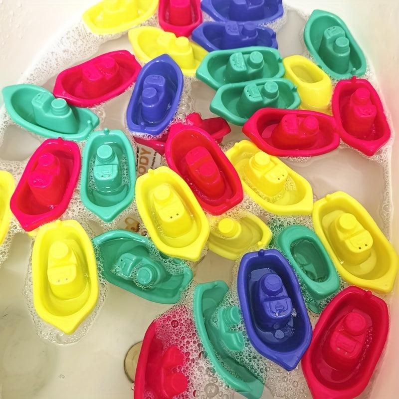 4pcs Little Boats Train Baby Toddler Bath Toy Beach Swimming Pool Water Boats