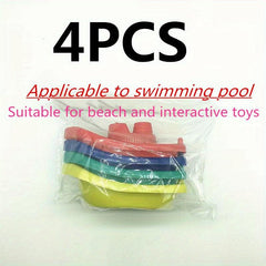 4pcs Little Boats Train Baby Toddler Bath Toy Beach Swimming Pool Water Boats