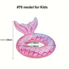 Mermaid Inflatable Swimming Ring for Kids & Adults