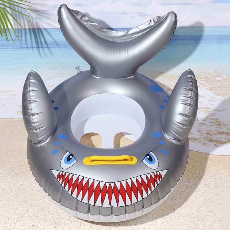 Inflatable Shark Boat Children's Swimming Seat With Handle