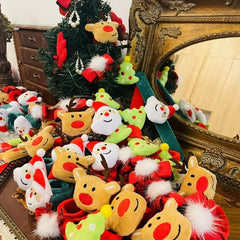 Christmas Snap Rings Plush Figurines Bracelets Rulers Kindergarten Decorations