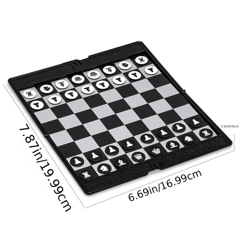 Portable Magnetic Chess Set Thin & Foldable