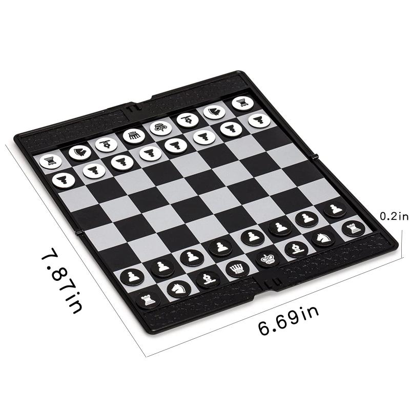Portable Magnetic Chess Set Thin & Foldable