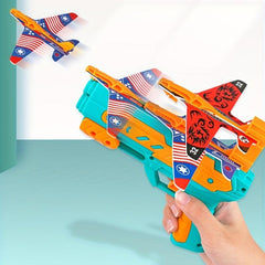 Ejection Aircraft Gun Foam Paper Glider Launcher Toy