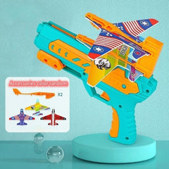 Ejection Aircraft Gun Foam Paper Glider Launcher Toy