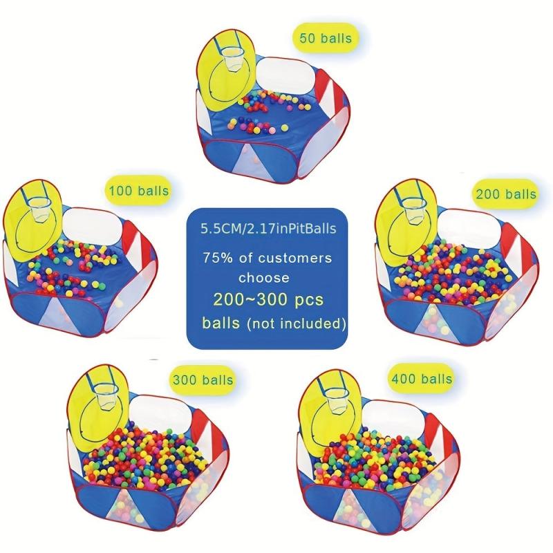 4 Ft Large Pop Up Ball Pit Tent for Toddlers with Zipper Storage Bag