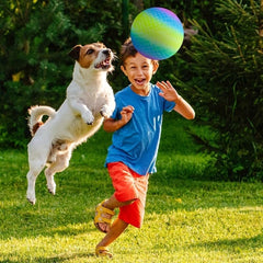 Rainbow Playground Ball For Kids Bouncy 22 86 Cm Kick Ball