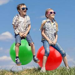 Inflatable Jump Ball Toy with Handle - Bouncy Ball for Boys and Girls