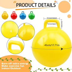 Inflatable Jump Ball Toy with Handle - Bouncy Ball for Boys and Girls