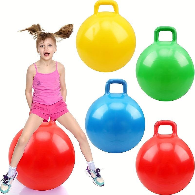 Inflatable Jump Ball Toy with Handle - Bouncy Ball for Boys and Girls