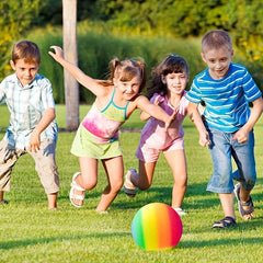 Rainbow Playground Ball Set - 6 9 Inch Kickballs for Kids & Adults
