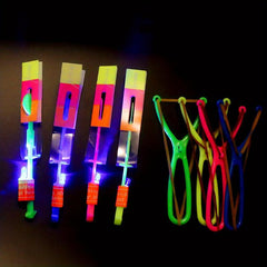 12pcs Luminous Slingshot Dragonfly Night Toys Outdoor Flying Glow In Dark