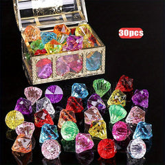 30pc Colorful Diamond Treasure Chest Pool Toys for Summer Swimming